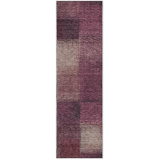 Piper Looms Mayfield Squares AMF742 Plum Machine Washable Area Rug Runner Main Image