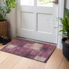 Piper Looms Mayfield Squares AMF742 Plum Machine Washable Area Rug Scatter Lifestyle Image Feature