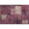 Piper Looms Mayfield Squares AMF742 Plum Machine Washable Area Rug Scatter Main Image