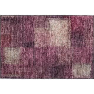 Piper Looms Mayfield Squares AMF742 Plum Machine Washable Area Rug Scatter Main Image
