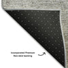 Piper Looms Mayfield Squares AMF742 Silver Machine Washable Area Rug Backing Image