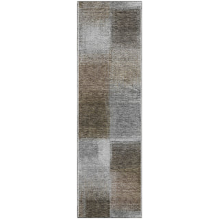 Piper Looms Mayfield Squares AMF742 Silver Machine Washable Area Rug Runner Main Image