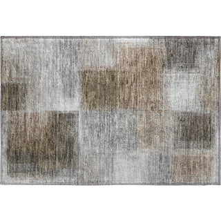Piper Looms Mayfield Squares AMF742 Silver Machine Washable Area Rug Scatter Main Image