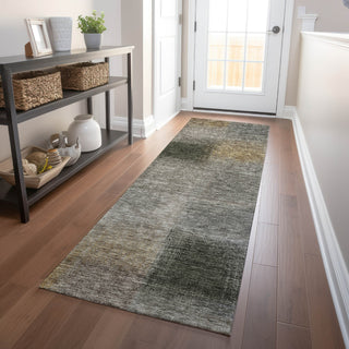 Piper Looms Mayfield Squares AMF742 Taupe Machine Washable Area Rug Runner Lifestyle Image Feature