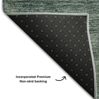Piper Looms Mayfield Squares AMF742 Teal Machine Washable Area Rug Backing Image