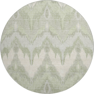 Piper Looms Mayfield Ikat AMF743 Aloe Machine Washable Area Rug Round Main Image
