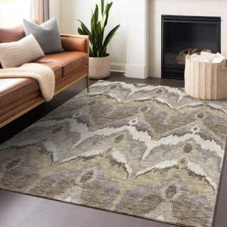 Piper Looms Mayfield Ikat AMF743 Beige Machine Washable Area Rug Lifestyle Image Feature
