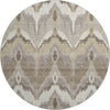 Piper Looms Mayfield Ikat AMF743 Beige Machine Washable Area Rug Round Main Image