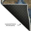 Piper Looms Mayfield Ikat AMF743 Blue Machine Washable Area Rug Backing Image