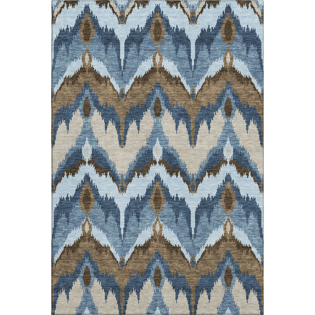 Piper Looms Mayfield Ikat AMF743 Blue Machine Washable Area Rug main image