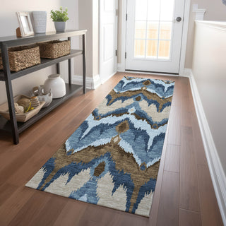 Piper Looms Mayfield Ikat AMF743 Blue Machine Washable Area Rug Runner Lifestyle Image Feature