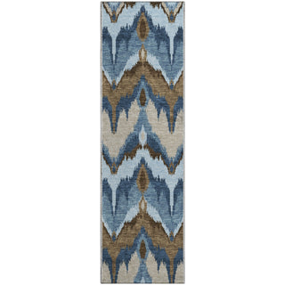 Piper Looms Mayfield Ikat AMF743 Blue Machine Washable Area Rug Runner Main Image
