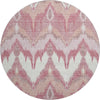 Piper Looms Mayfield Ikat AMF743 Blush Machine Washable Area Rug Round Main Image