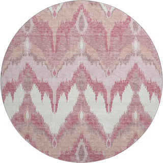 Piper Looms Mayfield Ikat AMF743 Blush Machine Washable Area Rug Round Main Image