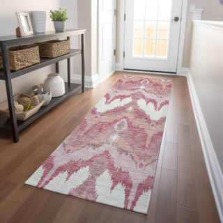 Piper Looms Mayfield Ikat AMF743 Blush Machine Washable Area Rug Runner Lifestyle Image Feature