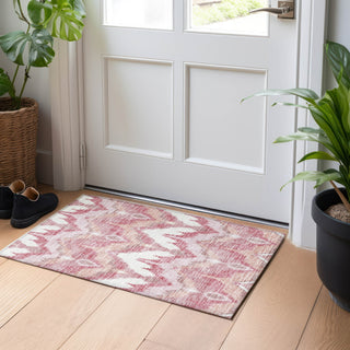 Piper Looms Mayfield Ikat AMF743 Blush Machine Washable Area Rug Scatter Lifestyle Image Feature