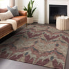Piper Looms Mayfield Ikat AMF743 Burgundy Machine Washable Area Rug Lifestyle Image Feature