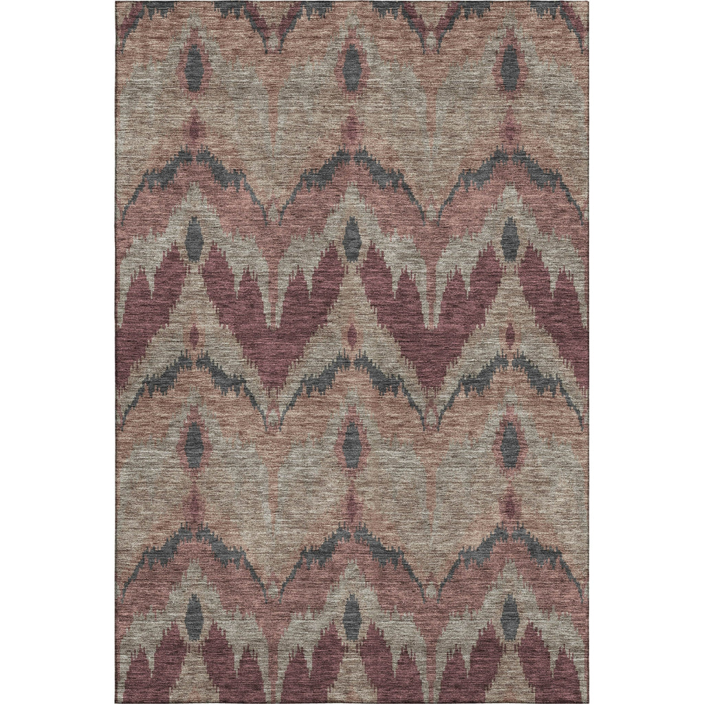 Piper Looms Mayfield Ikat AMF743 Burgundy Machine Washable Area Rug main image