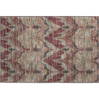 Piper Looms Mayfield Ikat AMF743 Burgundy Machine Washable Area Rug Scatter Main Image