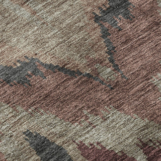 Piper Looms Mayfield Ikat AMF743 Burgundy Machine Washable Area Rug Swatch Image