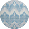 Piper Looms Mayfield Ikat AMF743 Denim Machine Washable Area Rug Round Main Image