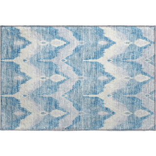 Piper Looms Mayfield Ikat AMF743 Denim Machine Washable Area Rug Scatter Main Image