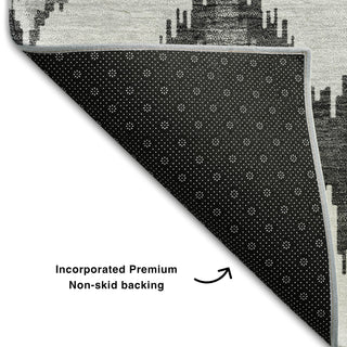 Piper Looms Mayfield Ikat AMF743 Gray Machine Washable Area Rug Backing Image