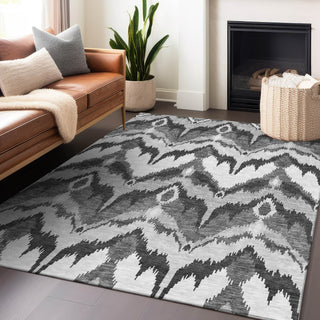 Piper Looms Mayfield Ikat AMF743 Gray Machine Washable Area Rug Lifestyle Image Feature