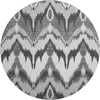 Piper Looms Mayfield Ikat AMF743 Gray Machine Washable Area Rug Round Main Image