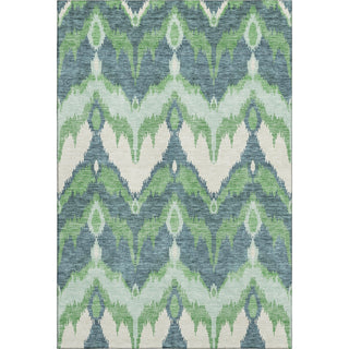 Piper Looms Mayfield Ikat AMF743 Green Machine Washable Area Rug main image
