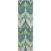 Piper Looms Mayfield Ikat AMF743 Green Machine Washable Area Rug Runner Main Image