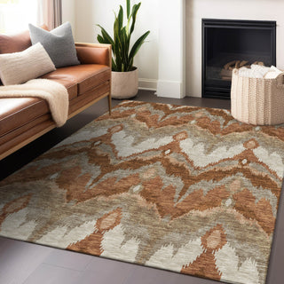 Piper Looms Mayfield Ikat AMF743 Paprika Machine Washable Area Rug Lifestyle Image Feature