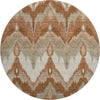 Piper Looms Mayfield Ikat AMF743 Paprika Machine Washable Area Rug Round Main Image
