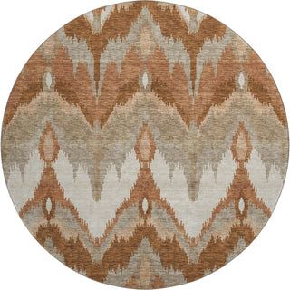 Piper Looms Mayfield Ikat AMF743 Paprika Machine Washable Area Rug Round Main Image