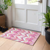 Piper Looms Mayfield Ikat AMF743 Pink Machine Washable Area Rug Scatter Lifestyle Image Feature