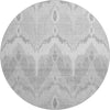 Piper Looms Mayfield Ikat AMF743 Silver Machine Washable Area Rug Round Main Image