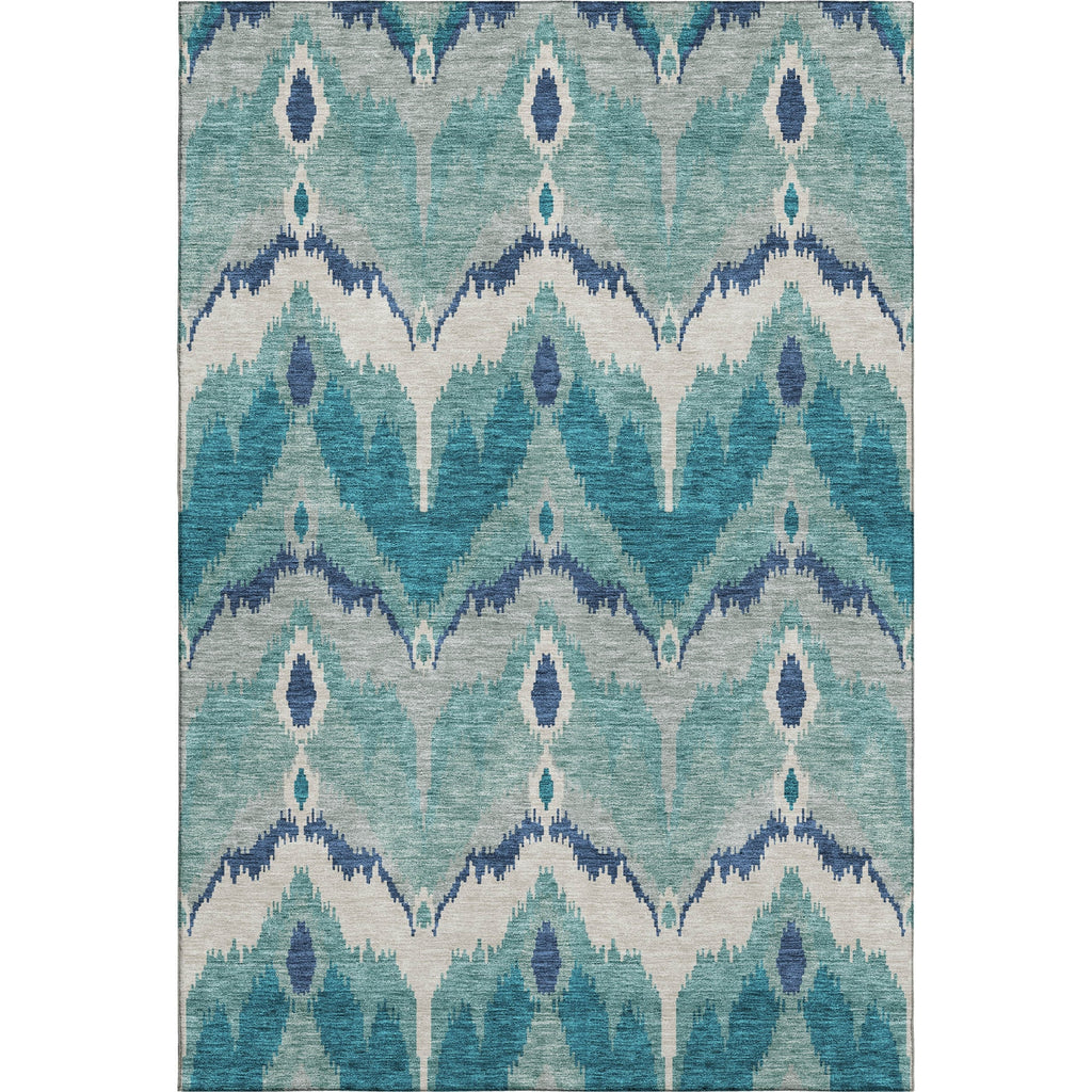 Piper Looms Mayfield Ikat AMF743 Teal Machine Washable Area Rug main image