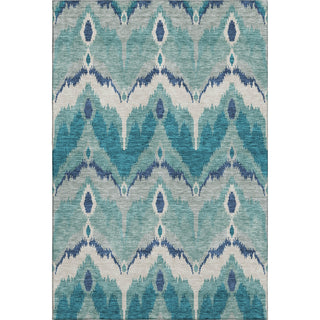 Piper Looms Mayfield Ikat AMF743 Teal Machine Washable Area Rug main image