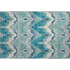 Piper Looms Mayfield Ikat AMF743 Teal Machine Washable Area Rug Scatter Main Image