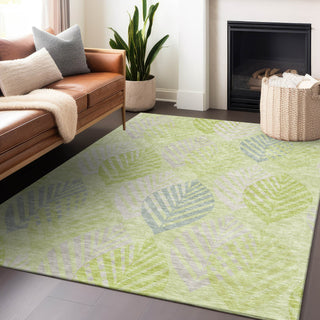 Piper Looms Mayfield Floral AMF744 Aloe Machine Washable Area Rug Lifestyle Image Feature
