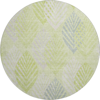 Piper Looms Mayfield Floral AMF744 Aloe Machine Washable Area Rug Round Main Image
