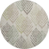 Piper Looms Mayfield Floral AMF744 Beige Machine Washable Area Rug Round Main Image