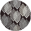 Piper Looms Mayfield Floral AMF744 Black Machine Washable Area Rug Round Main Image