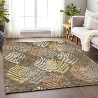 Piper Looms Mayfield Floral AMF744 Chocolate Machine Washable Area Rug Lifestyle Image Feature