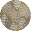Piper Looms Mayfield Floral AMF744 Chocolate Machine Washable Area Rug Round Main Image