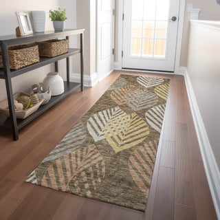 Piper Looms Mayfield Floral AMF744 Chocolate Machine Washable Area Rug Runner Lifestyle Image Feature