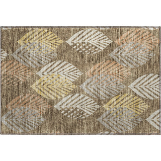 Piper Looms Mayfield Floral AMF744 Chocolate Machine Washable Area Rug Scatter Main Image