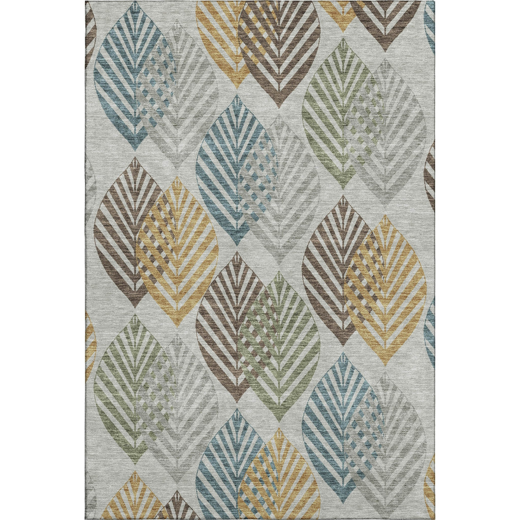 Piper Looms Mayfield Floral AMF744 Gray Machine Washable Area Rug main image