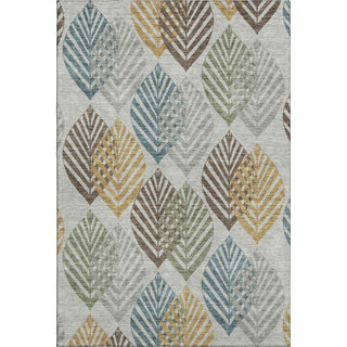 Piper Looms Mayfield Floral AMF744 Gray Machine Washable Area Rug main image