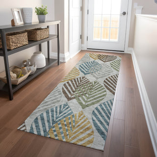 Piper Looms Mayfield Floral AMF744 Gray Machine Washable Area Rug Runner Lifestyle Image Feature